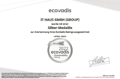 ecovadis silver it-haus certificate